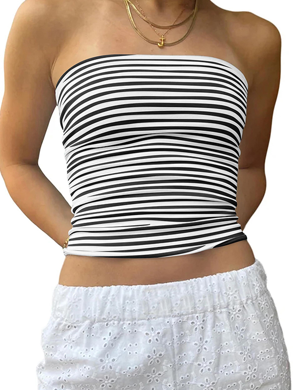 EMMIOL Tailored Print Bandeau Top