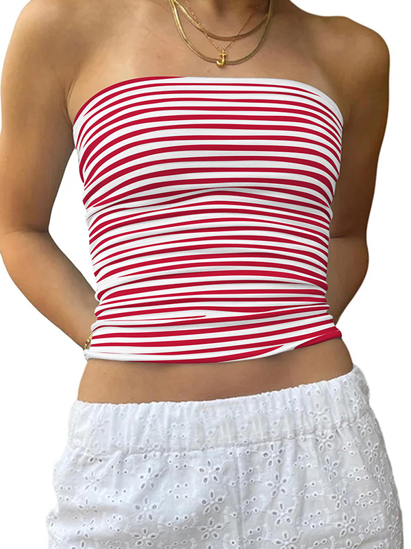 EMMIOL Tailored Print Bandeau Top