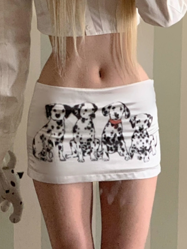EMMIOL Original Design Prints Mini Skirt