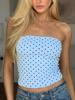 EMMIOL Off-The-Shoulder Polka Dot Print Bandeau Top