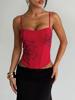 EMMIOL Tie-Front Flattering Neckline Cami Top
