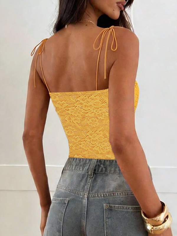 EMMIOL Lace Patchwork Cami Top