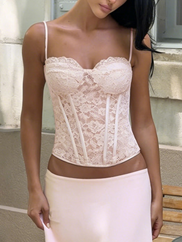 EMMIOL Schickes Spitzen-Cami-Top