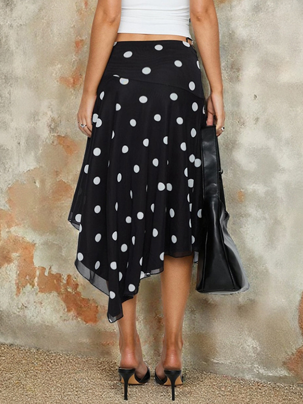 EMMIOL Polka Dot Print Maxi Skirt