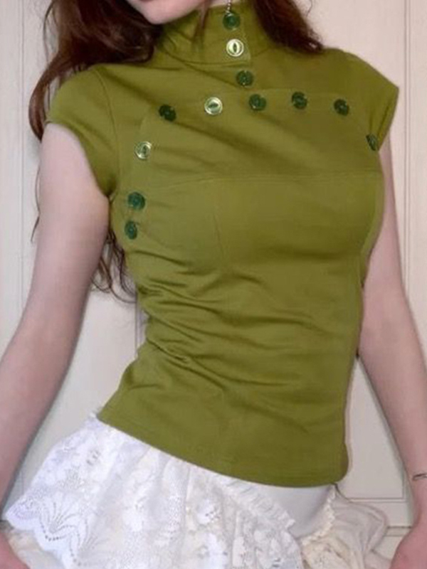 EMMIOL Openwork Short Sleeve