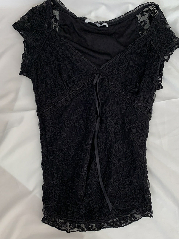 EMMIOL Schmal geschnittener Kurzarmpullover