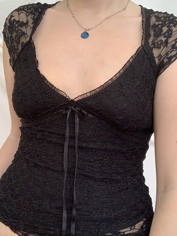 EMMIOL Schmal geschnittener Kurzarmpullover