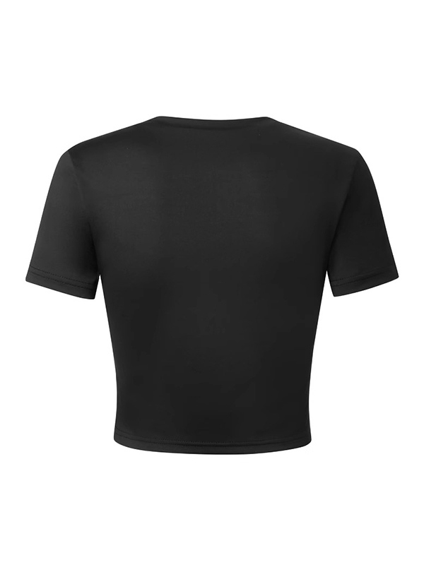 EMMIOL Letter Print Short Sleeve