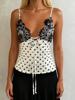 EMMIOL Bow-Tie Lace Patchwork Cami Top