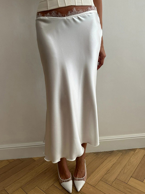 EMMIOL Lace Patchwork Maxi Skirt