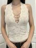 EMMIOL Lace-Trimmed Straps Halter Vest