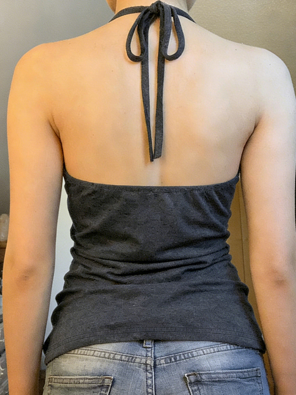 EMMIOL Lace Patchwork Halter Vest