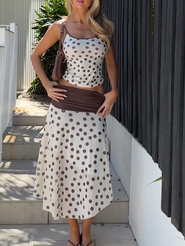 EMMIOL Polka Dot Print Women'S Set