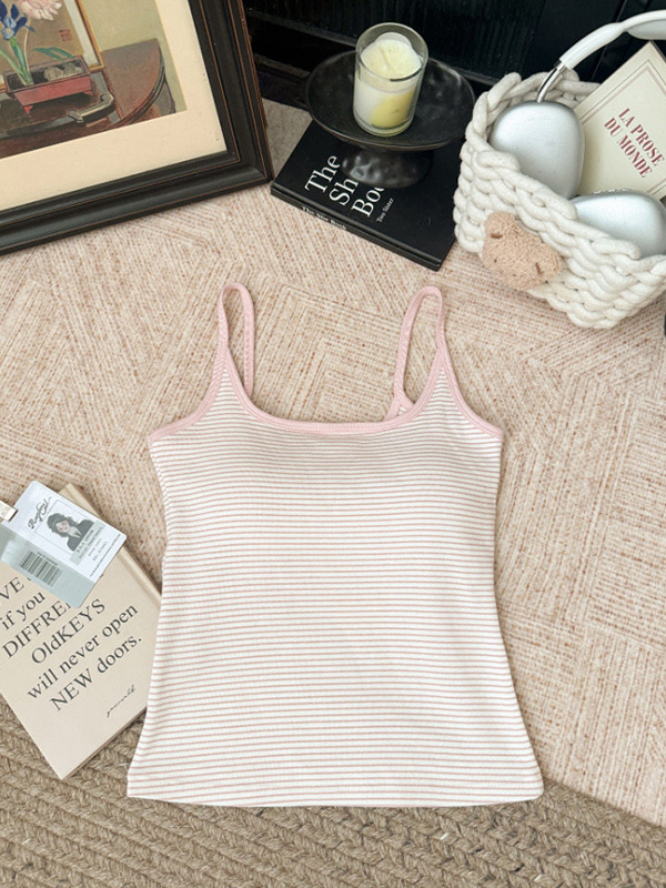 EMMIOL Retro Striped Tank Top Cami Top