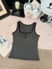 EMMIOL Buttons Breast Pads Tank Top