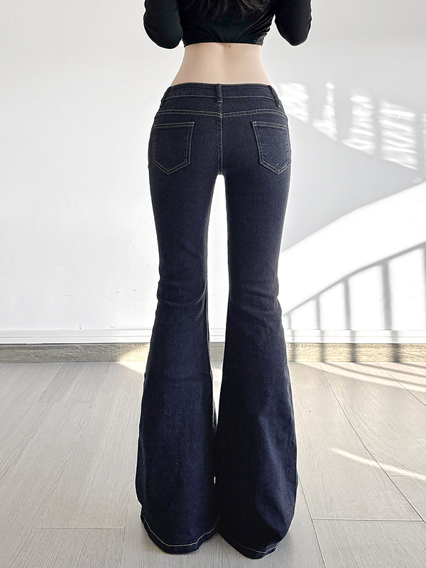 EMMIOL Vaqueros acampanados desgastados vintage