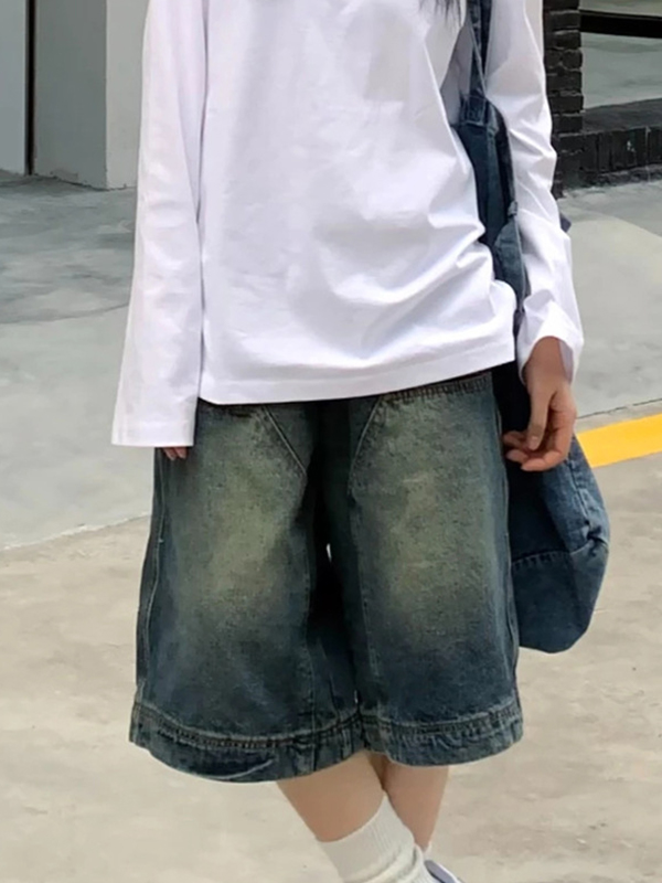 EMMIOL Pantalones cortos vaqueros retro americanos