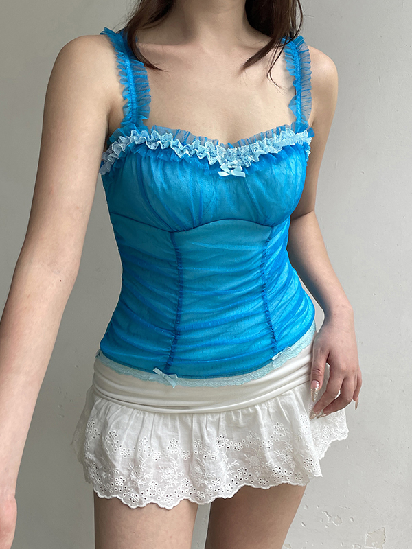 EMMIOL Camiseta sin mangas de malla