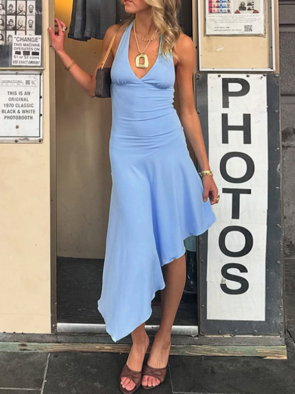 EMMIOL Vestido largo ajustado sin espalda