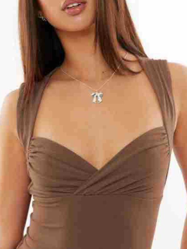 EMMIOL Camiseta sin mangas con pliegues