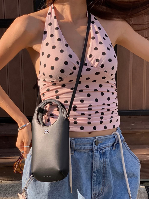 EMMIOL Polka-Dot Hottie Halter Vest