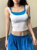EMMIOL Top de dos piezas con bloques de color