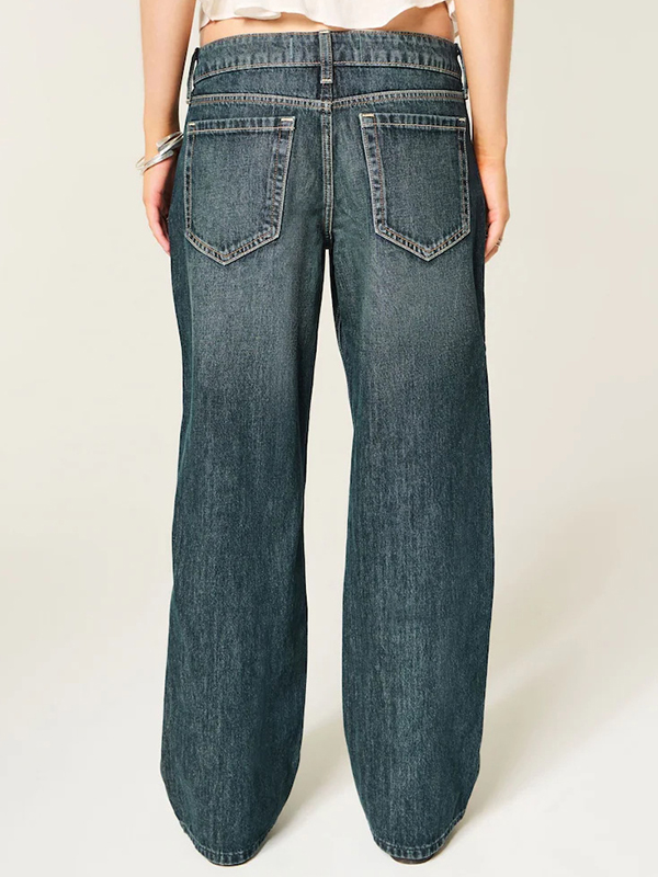 EMMIOL Vaqueros boyfriend con bordado de flores