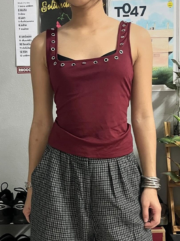 EMMIOL Camiseta sin mangas de puntería punk