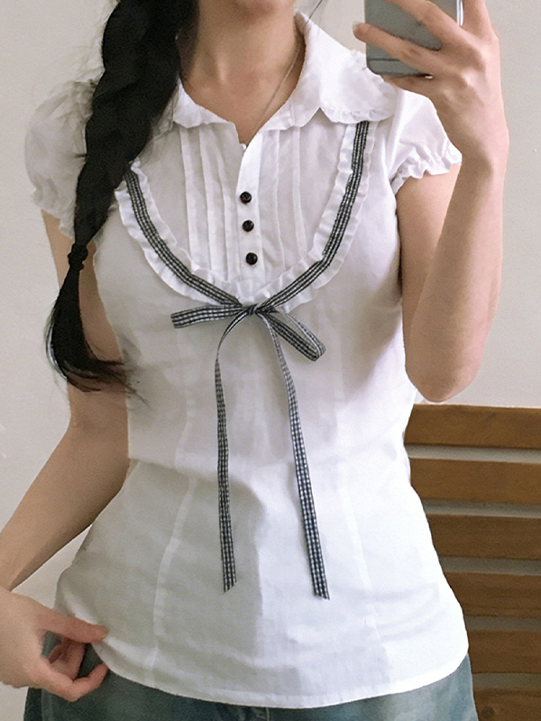 EMMIOL Kurzarm mit Fliege