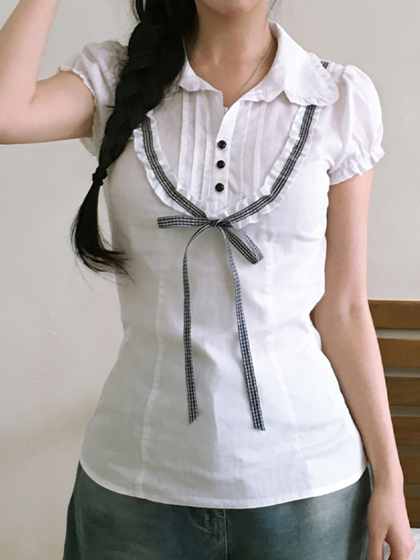 EMMIOL Kurzarm mit Fliege