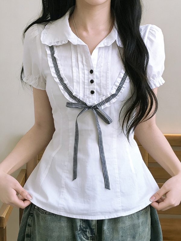 EMMIOL Kurzarm mit Fliege