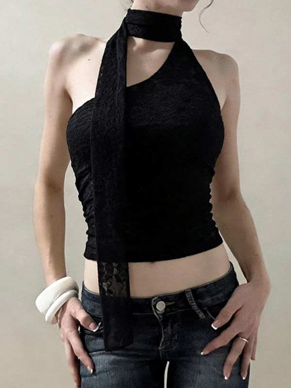 EMMIOL Tanktop mit Spitzenbesatz