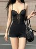 EMMIOL V-Neck Waist-Defining Romper