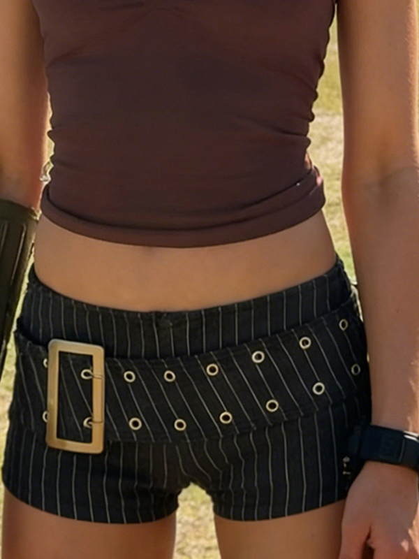 EMMIOL Shorts mit grauen Streifen