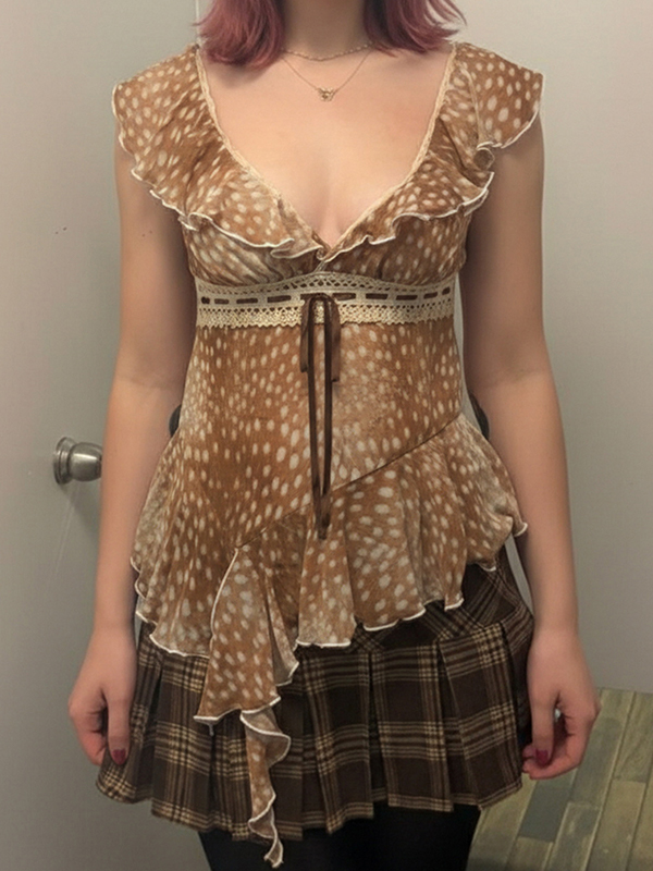 EMMIOL Tanktop mit Tiermuster