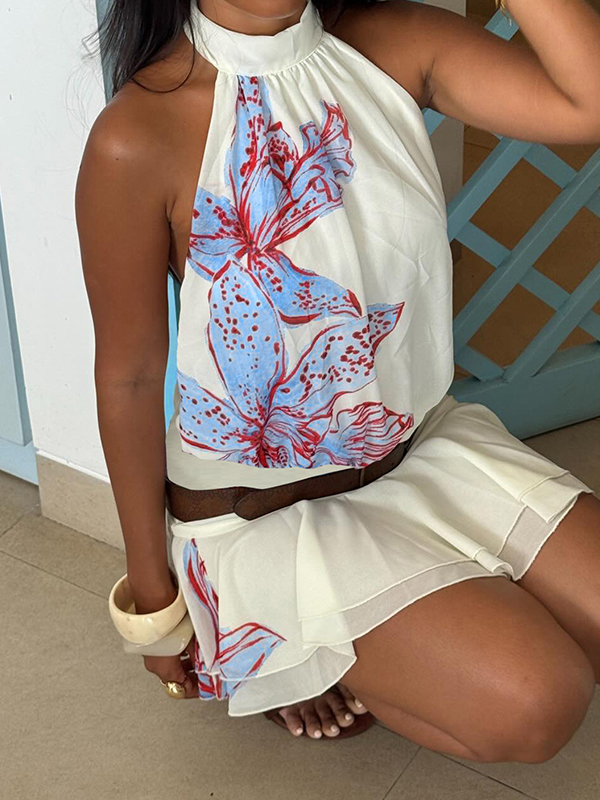 EMMIOL Asymmetrisches Schal-Damen-Set