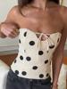 EMMIOL Polka Dot Straps Bandeau Top