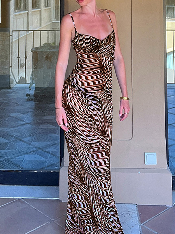 EMMIOL Body-Shaping Mesh Maxi Dress