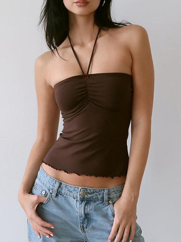 EMMIOL Vintage-Style Beaded Jewelry Halter Vest