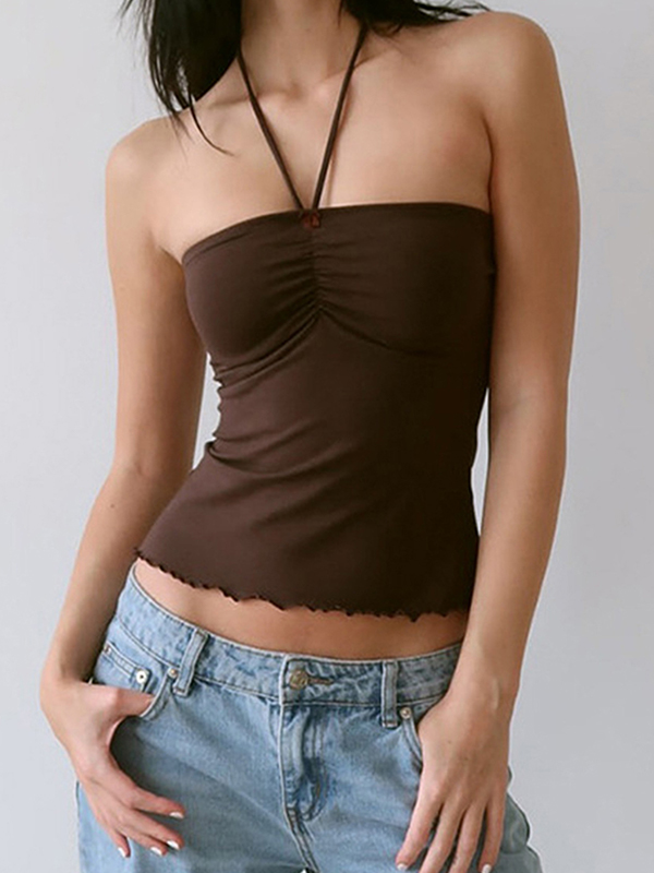 EMMIOL Vintage-Style Beaded Jewelry Halter Vest