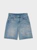 EMMIOL Jeansshorts mit Buchstabenprint