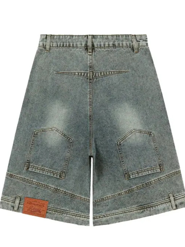 EMMIOL Pantalones cortos vaqueros de diseño retro