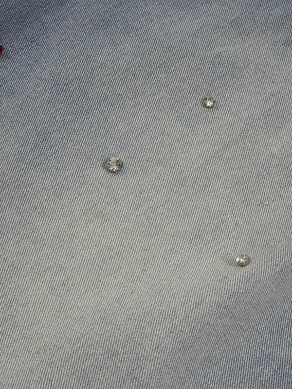 EMMIOL Retro-Strass-Denim-Shorts