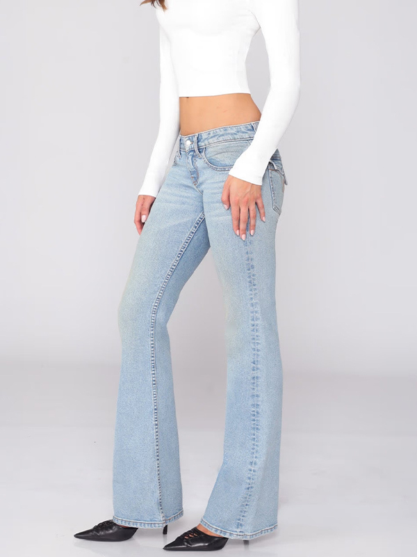 EMMIOL Jeans a zampa Vintage Mini-Cones