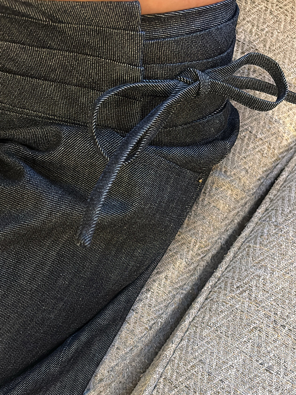 EMMIOL Vintage Boyfriend-Jeans mit Schnürung