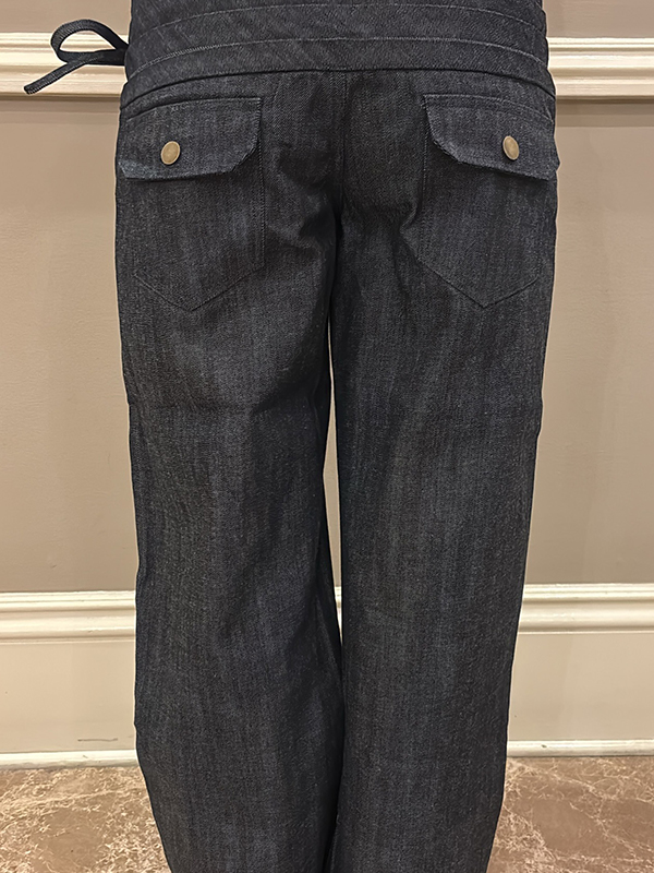 EMMIOL Vintage Boyfriend-Jeans mit Schnürung