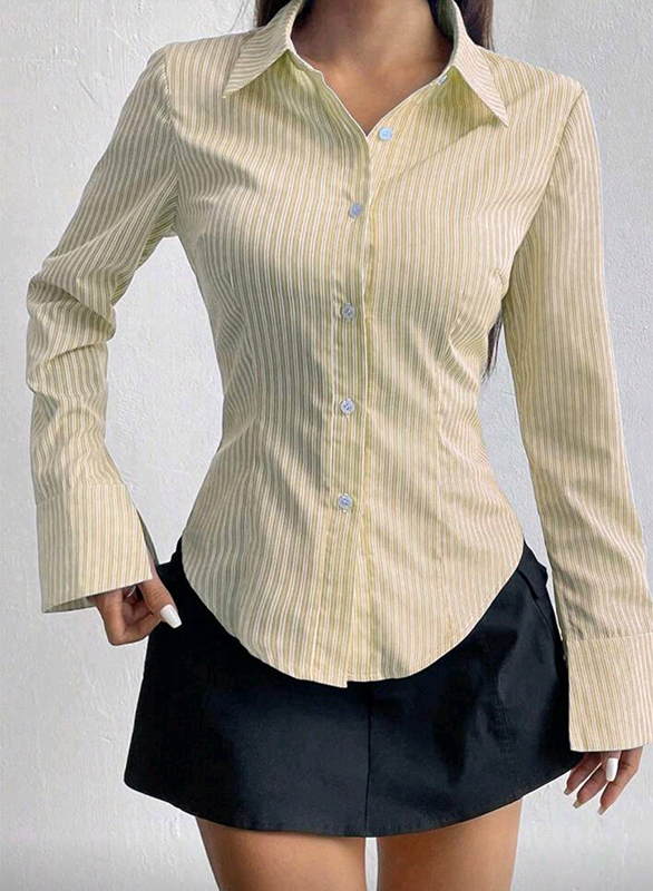 EMMIOL Langarmshirt mit Streifen im amerikanischen Stil