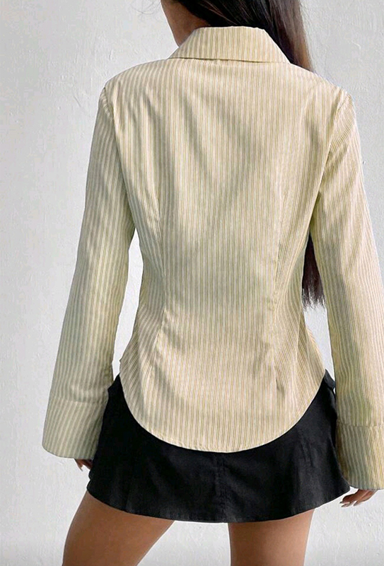 EMMIOL Langarmshirt mit Streifen im amerikanischen Stil