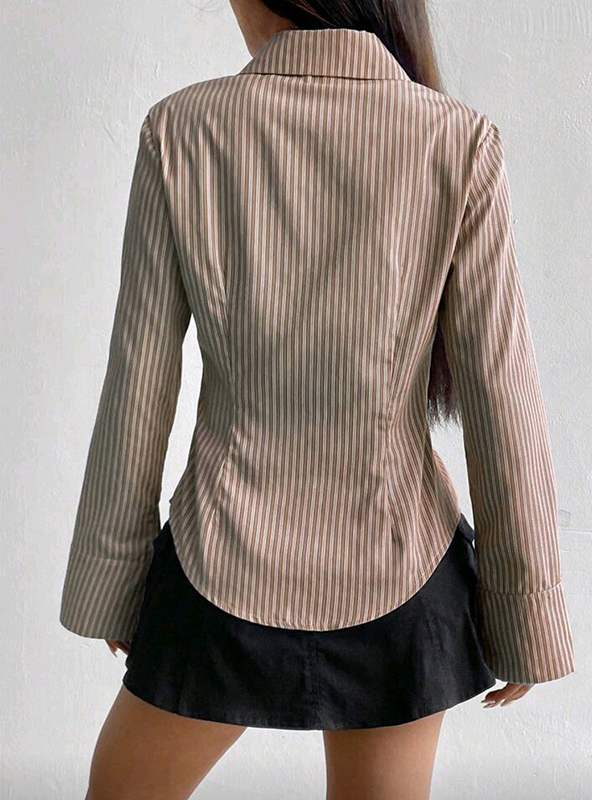 EMMIOL Langarmshirt mit Streifen im amerikanischen Stil