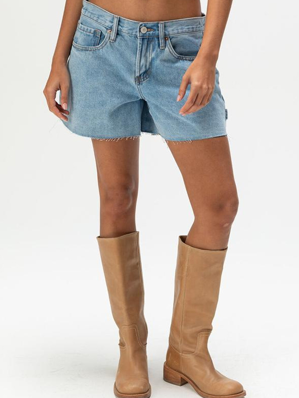 EMMIOL Pantalones cortos vaqueros de corte A